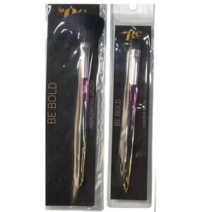 2-PK Beauty Essentials Makeup Brushes- Highlighting & Eyeliner Brushes
